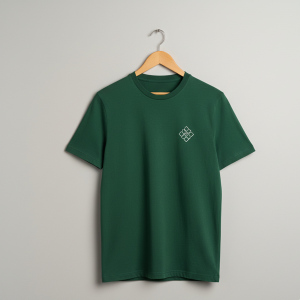 Forest Green Minimal Print Tee