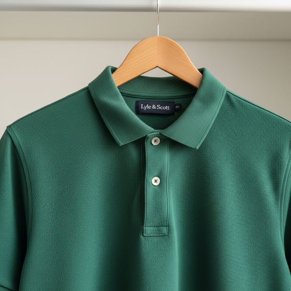 Forest Green Solid Pique Polo