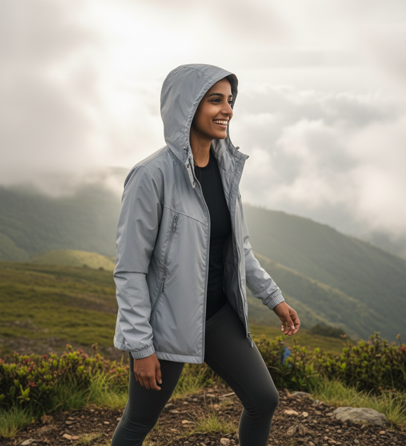 Gray Windcheater Jacket - Image 2