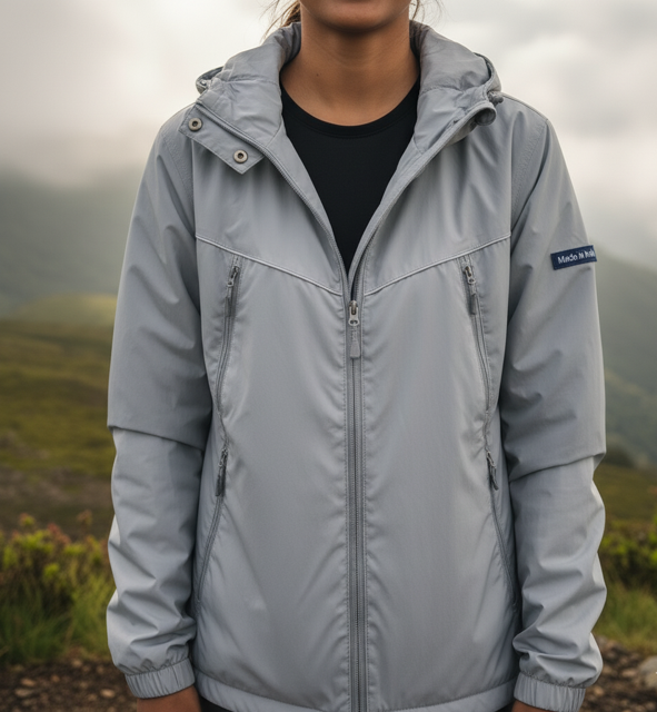 Gray Windcheater Jacket - Image 3