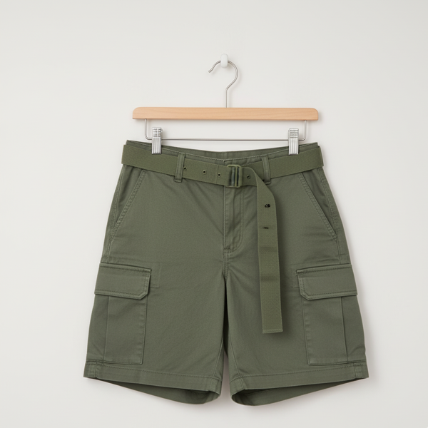 Green Cargo Shorts