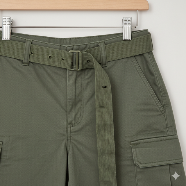 Green Cargo Shorts - Image 2
