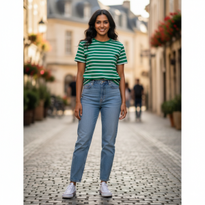 Green Striped Tee