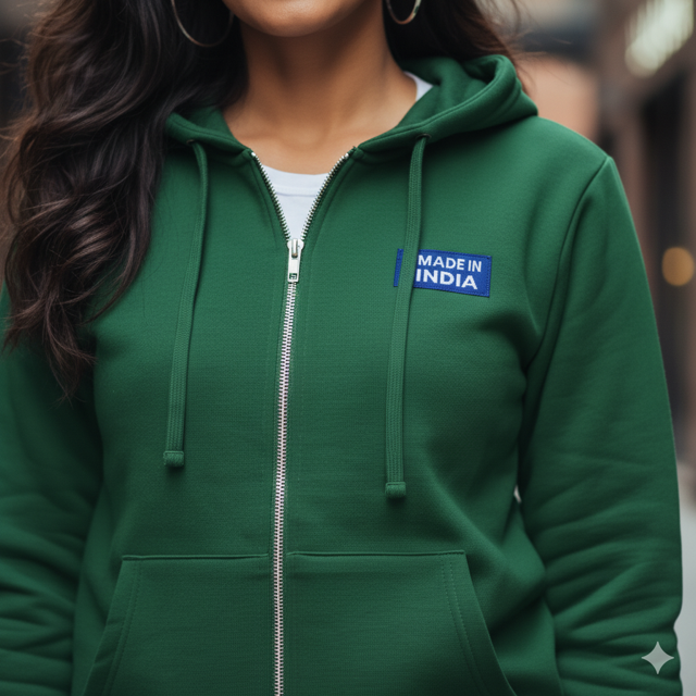 Green Zip Hoodie - Image 3