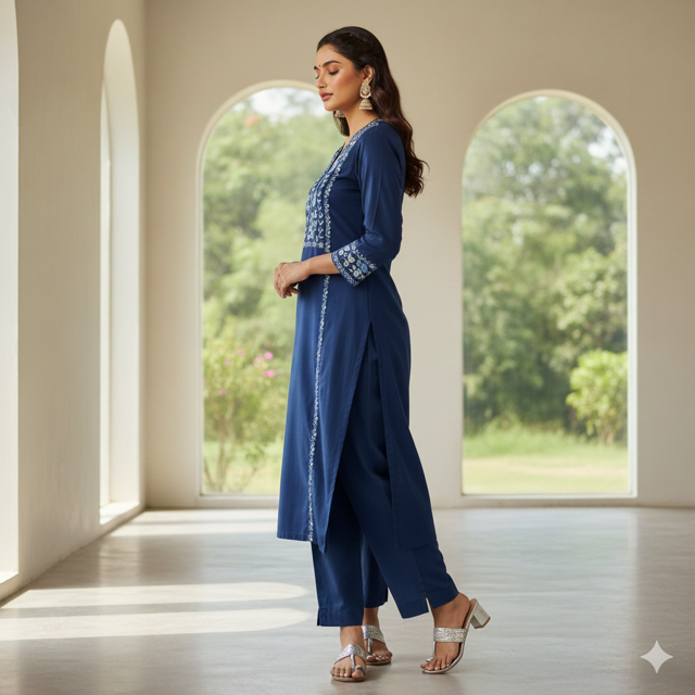 Indigo Straight Cut Suit - Image 2