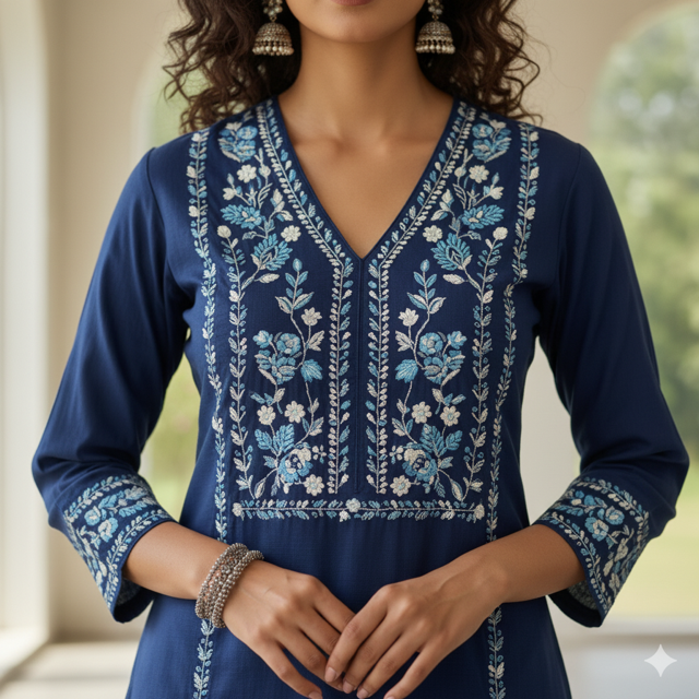 Indigo Straight Cut Suit - Image 3