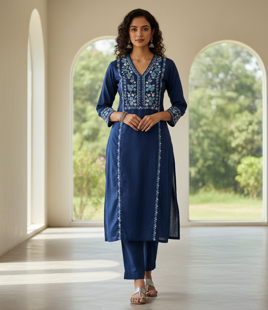 Indigo Straight Cut Suit