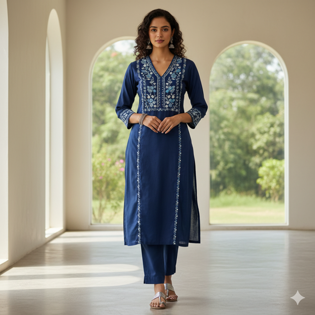 Indigo Straight Cut Suit