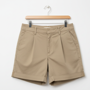 Khaki Cotton Shorts