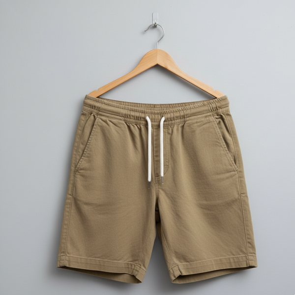 Khaki Jogger Shorts