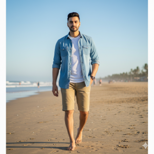 Light Blue Denim Casual Shirt