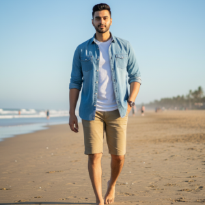 Light Blue Denim Casual Shirt