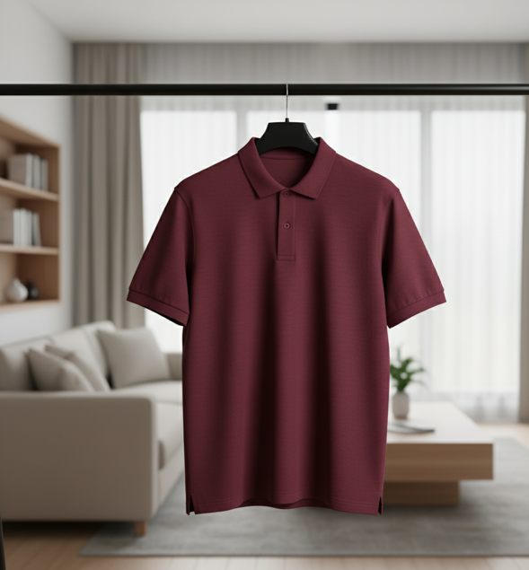 Maroon Premium Combed Polo
