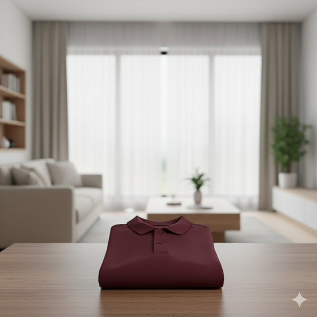 Maroon Premium Combed Polo - Image 3