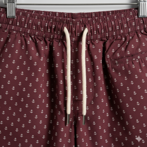 Maroon Printed Casual Shorts