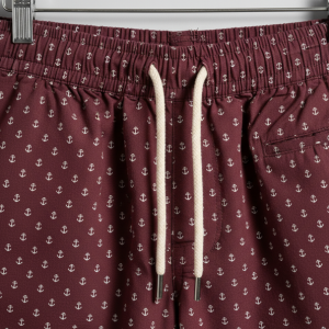 Maroon Printed Casual Shorts