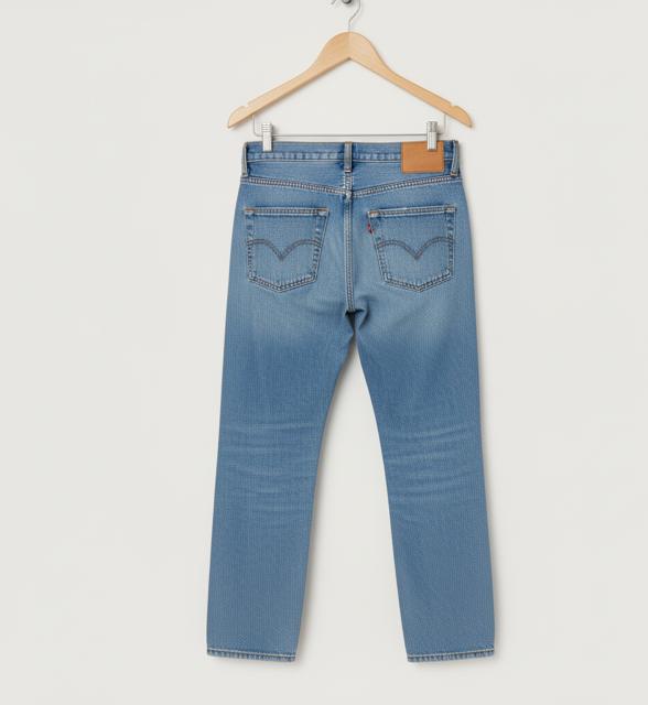 Medium Wash Light Blue Jeans - Image 2