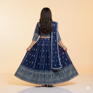 Mirror Work Cotton Lehenga