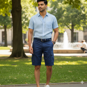 Navy Blue Cargo Shorts