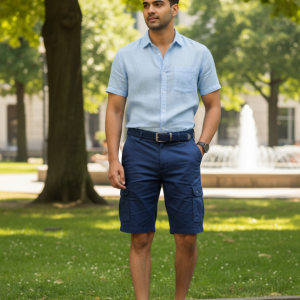 Navy Blue Cargo Shorts