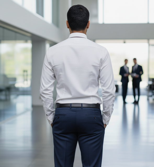 Navy Blue Formal Trousers - Image 3
