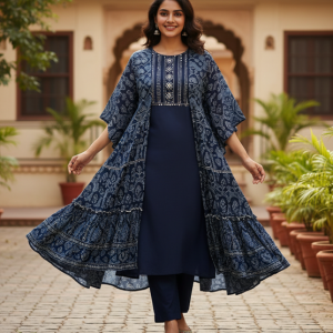 Navy Layered Kurti
