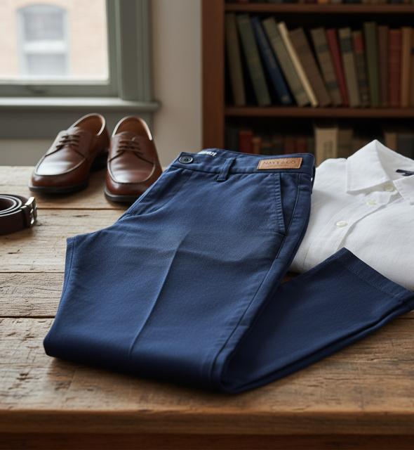 Navy Slim Fit Chinos