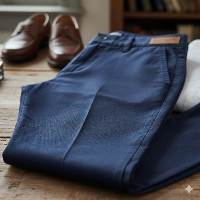 Navy Slim Fit Chinos - Image 2