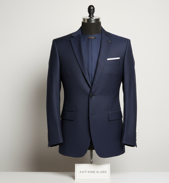 Navy Wool Blazer
