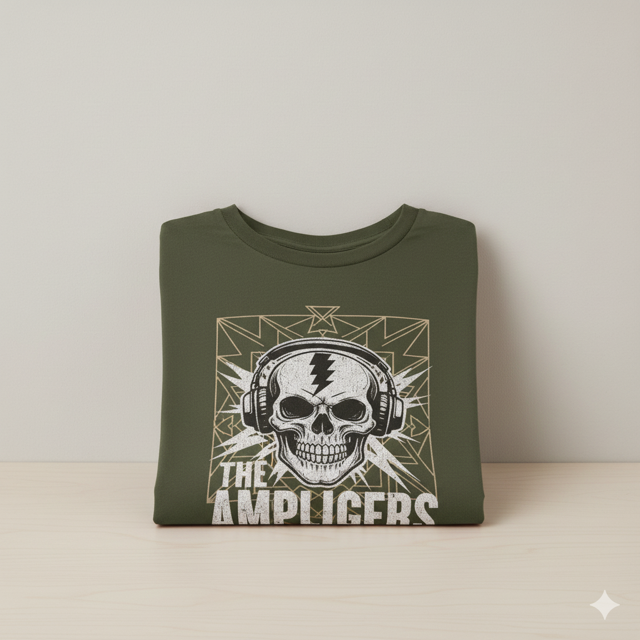 Olive Geometric Pattern Tee - Image 2