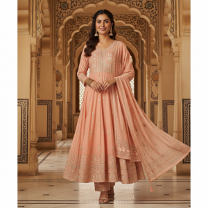 Peach Anarkali Suit