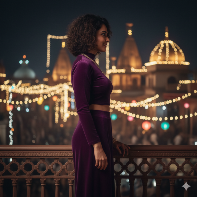 Purple Velvet Co-ord Set - Image 2