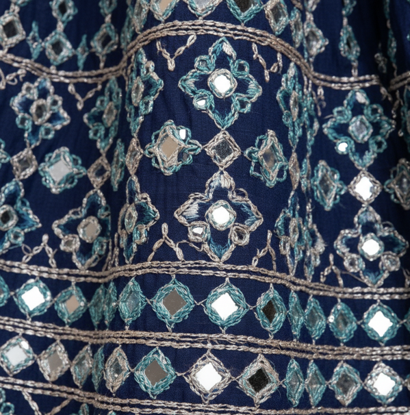 Silk Blend Lehenga with Mirror Work - Image 2