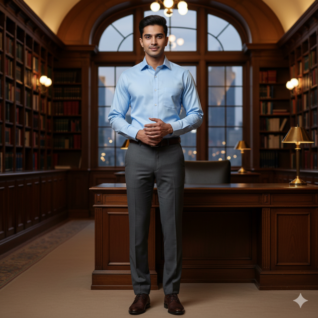 Sky Blue Formal Dress Shirt