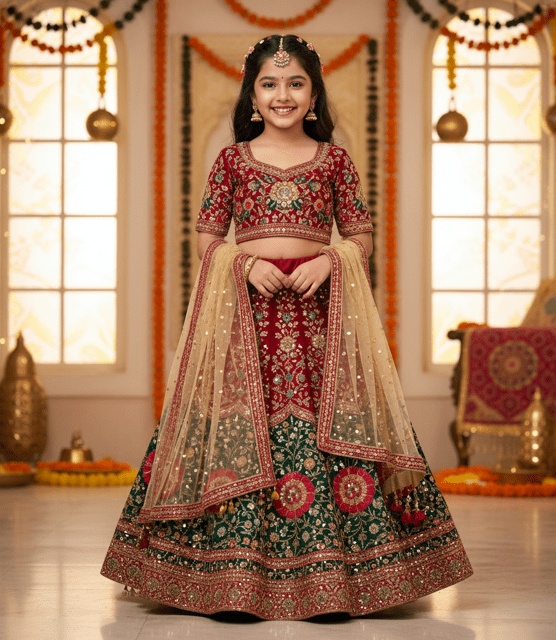 Festive Embroidered Lehenga Set