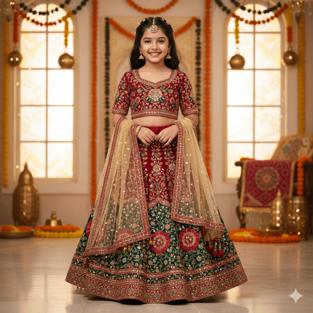 Festive Embroidered Lehenga Set