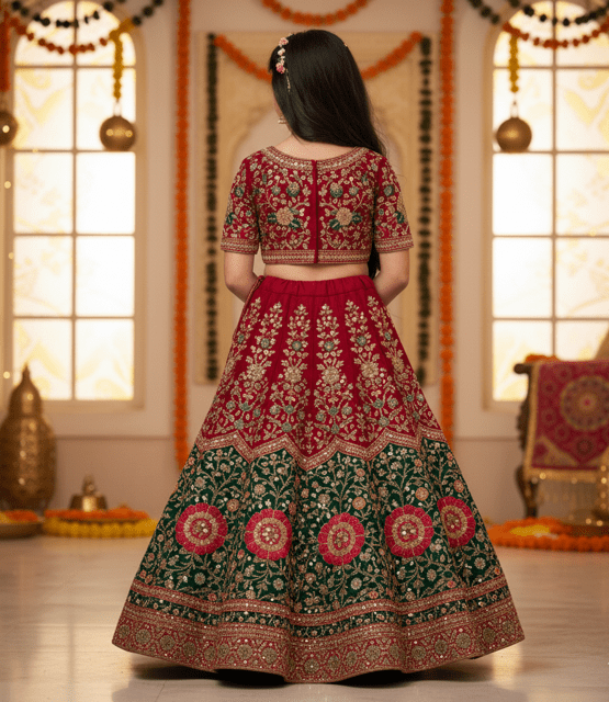 Festive Embroidered Lehenga Set - Image 2