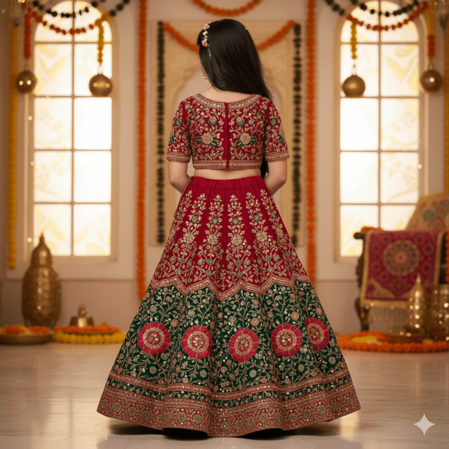 Festive Embroidered Lehenga Set - Image 2