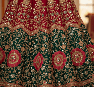 Festive Embroidered Lehenga Set - Image 3