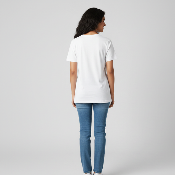 White Essential Basic Tee - Image 2