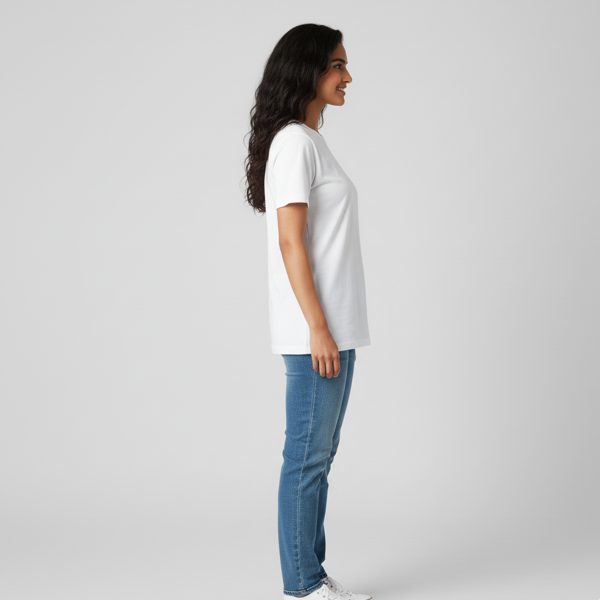 White Essential Basic Tee - Image 3