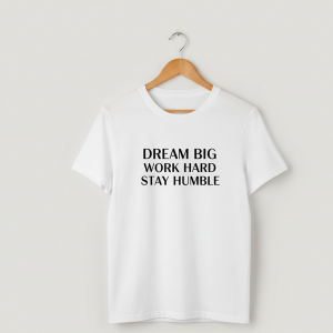 White Inspirational Quote Tee