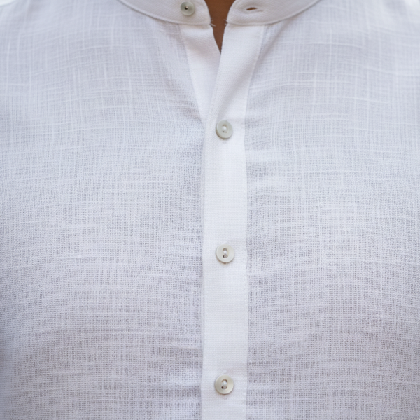 White Linen Summer Kurta - Image 3