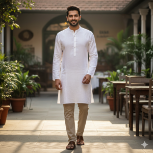 White Linen Summer Kurta