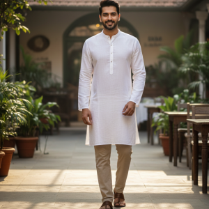 White Linen Summer Kurta