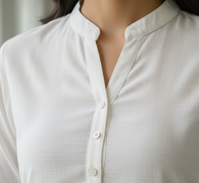 White Solid Straight Kurti - Image 3