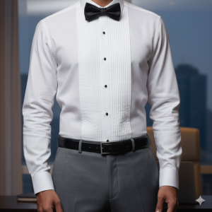 White Tuxedo Formal Shirt