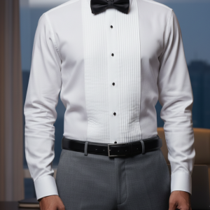 White Tuxedo Formal Shirt