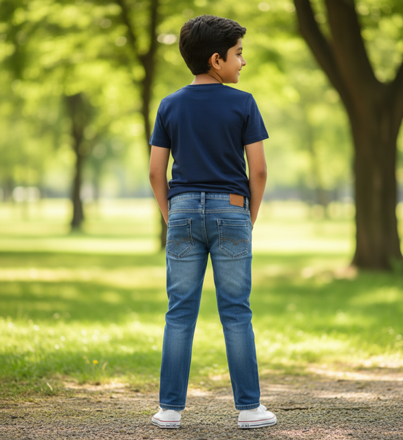 Blue Washed Premium Jeans - Image 2