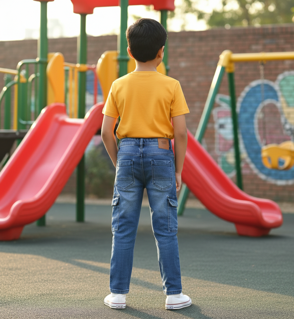 Cargo Style Denim Jeans - Image 2